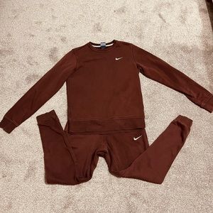 Nike Solo Swoosh Fleece Crew and Sweatpants Set